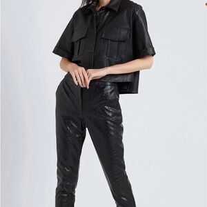 Black Women's Shirt PU